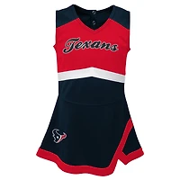 Girls Infant Navy Houston Texans Cheer Captain Jumper Dress