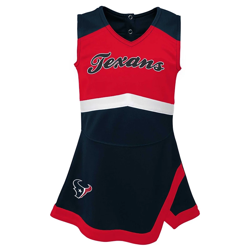 Girls Toddler Navy Houston Texans Cheer Captain Dress with Bloomers