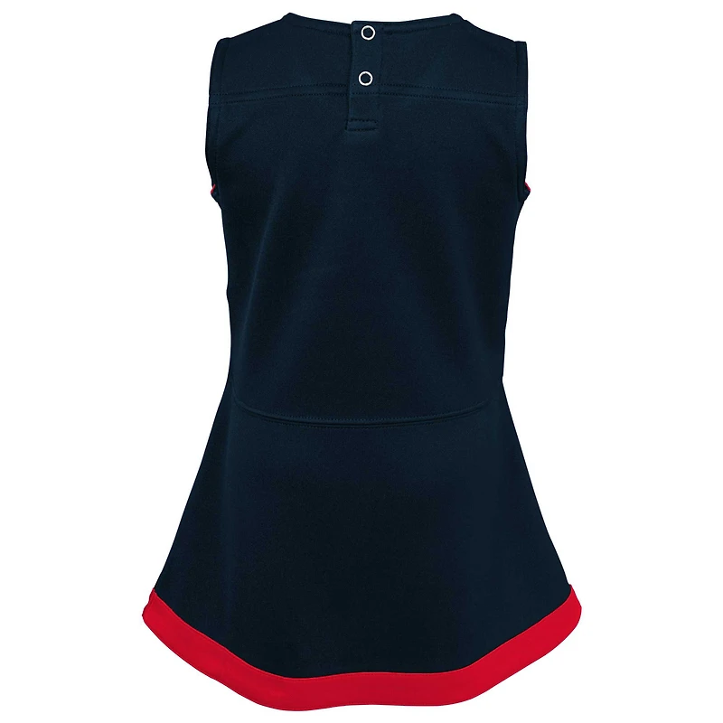 Girls Toddler Navy Houston Texans Cheer Captain Dress with Bloomers
