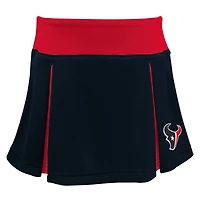 Ensemble de pom-pom girl trois pièces Houston Texans Spirit Cheer pour filles, bleu marine
