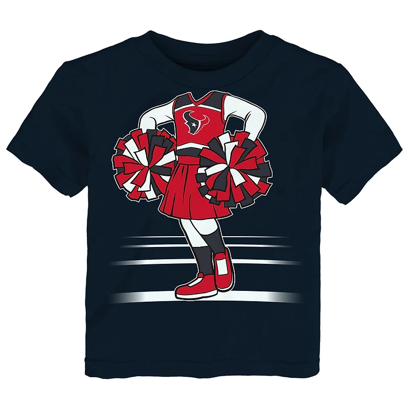 T-shirt bleu marine Outerstuff pour fille, coupe ajustée, motif Houston Texans