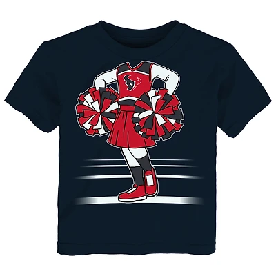 T-shirt bleu marine Outerstuff pour fille, coupe ajustée, motif Houston Texans