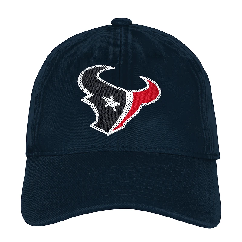 Casquette ajustable Outerstuff Navy Houston Texans Gridiron pour filles