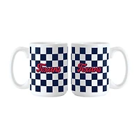 Lot de 2 tasses à motif de damier Houston Texans de 15 oz
