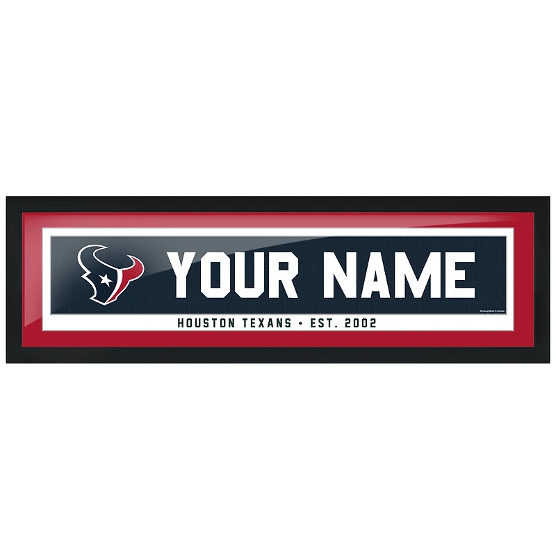 Houston Texans - 6'' x 22'' Personalized Framed Art