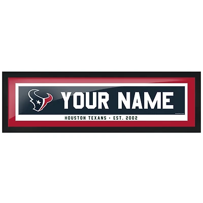Houston Texans - 6'' x 22'' Art Encadré Personnalisé