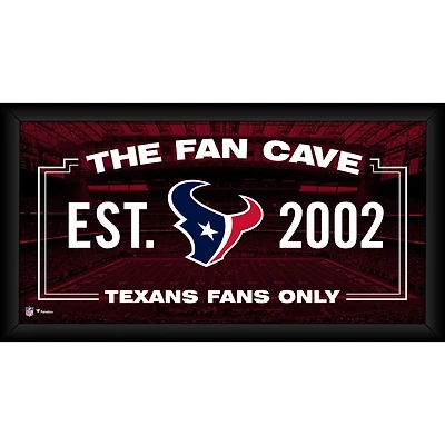 Collage encadré 10" x 20" des Houston Texans, idéal pour décorer une salle de fans