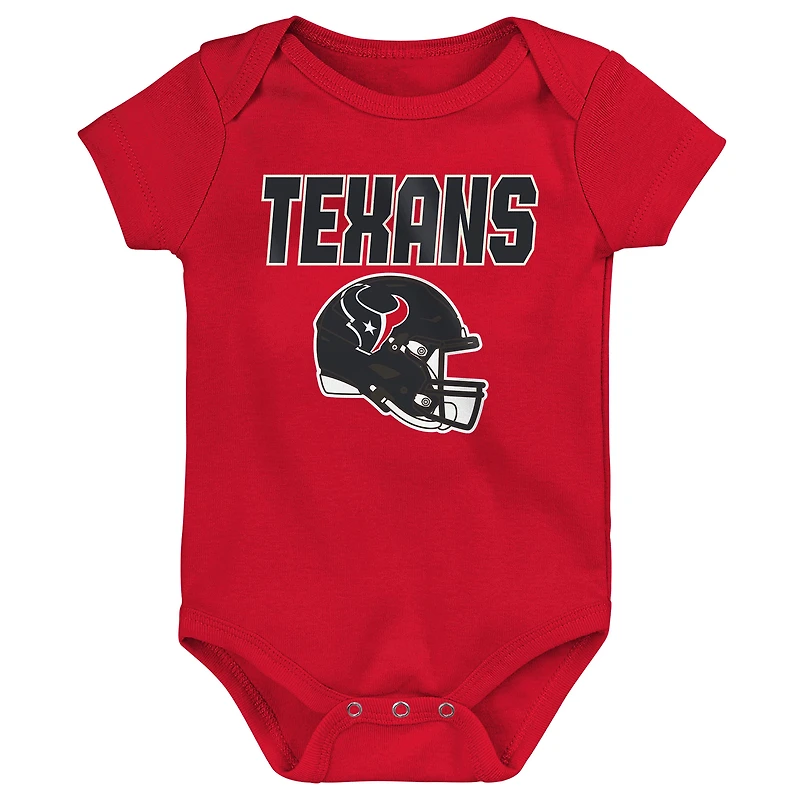 Ensemble de body trois pièces pour bébé et nouveau-né Houston Texans Littlest Player Outerstuff