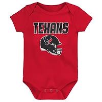 Ensemble de body trois pièces pour bébé et nouveau-né Houston Texans Littlest Player Outerstuff