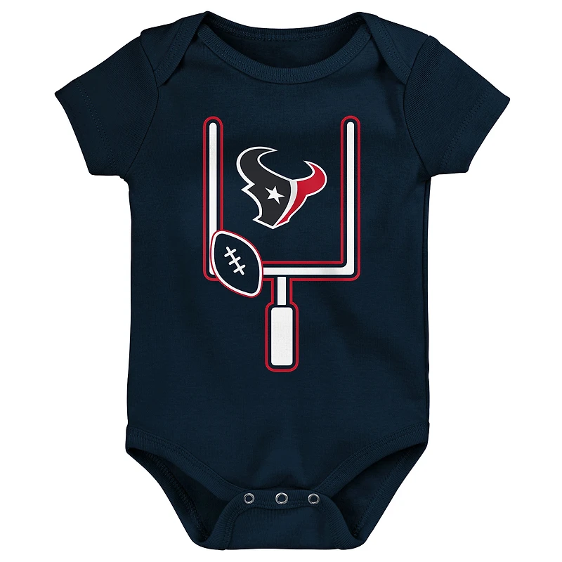 Infant & Newborn Outerstuff  Houston Texans Littlest Player Three-Piece Bodysuit Set