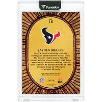 Jayden Higgins Houston Texans 2025 Panini Mosaic Micro Mosaic Case Hit #16 Rookie Card