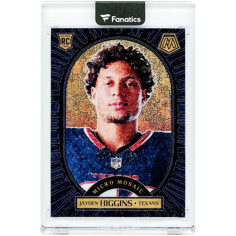 Jayden Higgins Houston Texans 2025 Panini Mosaic Micro Mosaic Case Hit #16 Rookie Card