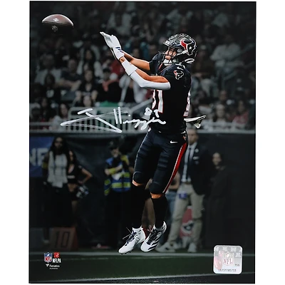 Jayden Higgins Houston Texans Autographed 8" x 10" Touchdown Catch Spotlight Photograph