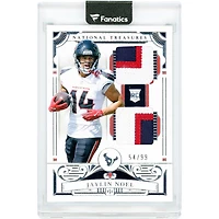 Carte de recrue Jaylin Noel Houston Texans 2025 Panini National Treasures Dual Tri-Color Relic #43 #54/99