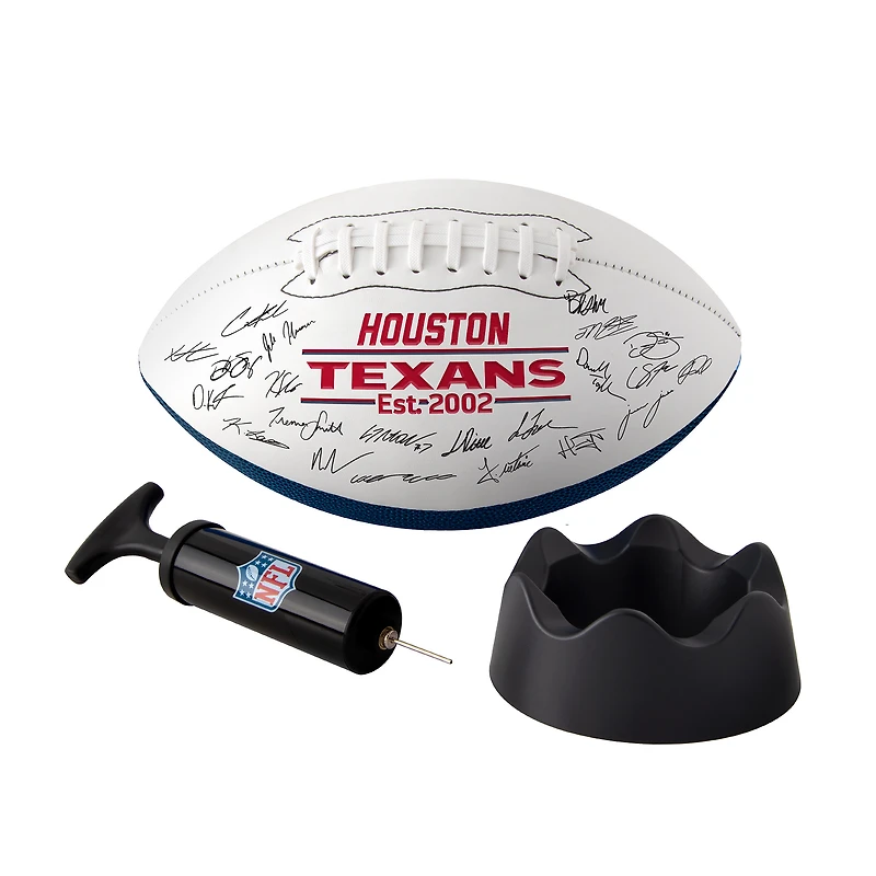 Ballon de football américain autographié des Houston Texans (édition 2025) - Logo Brands