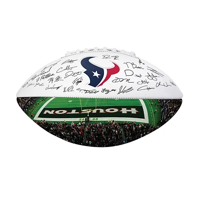 Ballon de football américain autographié des Houston Texans (édition 2025) - Logo Brands