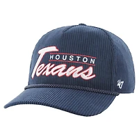 Men's '47  Navy Houston Texans Double Header Relaxed Corduroy Hitch Adjustable Hat