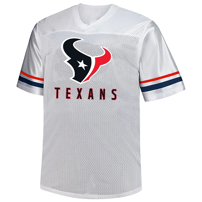 Maillot à col en V blanc Fanatics C.J. Stroud pour hommes des Texans de Houston, grandes tailles