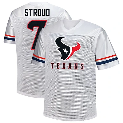 Maillot à col en V blanc Fanatics C.J. Stroud pour hommes des Texans de Houston, grandes tailles