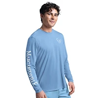 Haut rashguard à manches longues G-III Sports by Carl Banks bleu clair pour homme des Houston Texans Margaritaville Rock Harbor