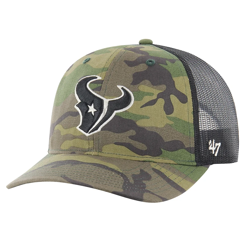 Casquette ajustable de camionneur à motif camouflage '47 des Houston Texans pour hommes