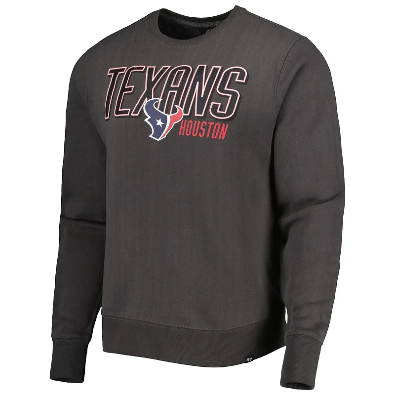 Sweat-shirt pour homme '47 Charcoal Houston Texans Locked Headline Pullover