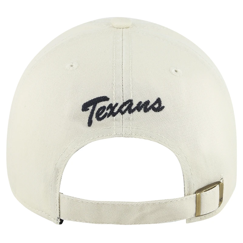 Men's '47 Cream Houston Texans Clubhouse Faber Clean Up Adjustable Hat