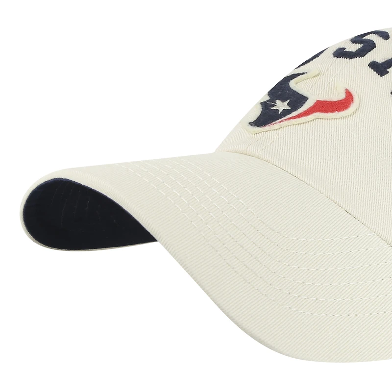Casquette ajustable '47 Houston Texans Clubhouse Faber Clean Up pour hommes, crème