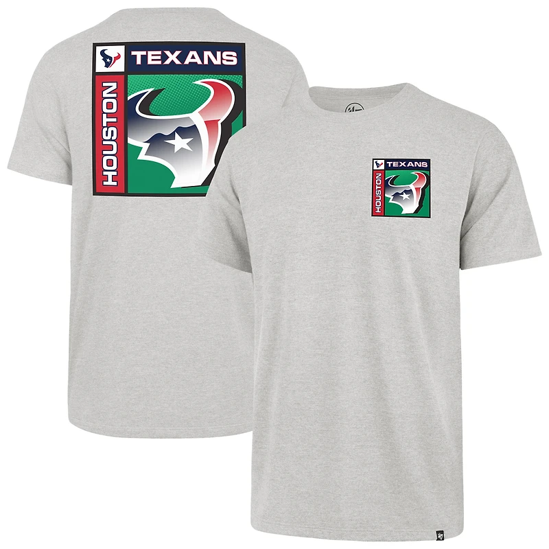 Men's '47  Gray Houston Texans Chrome Plate Franklin T-Shirt