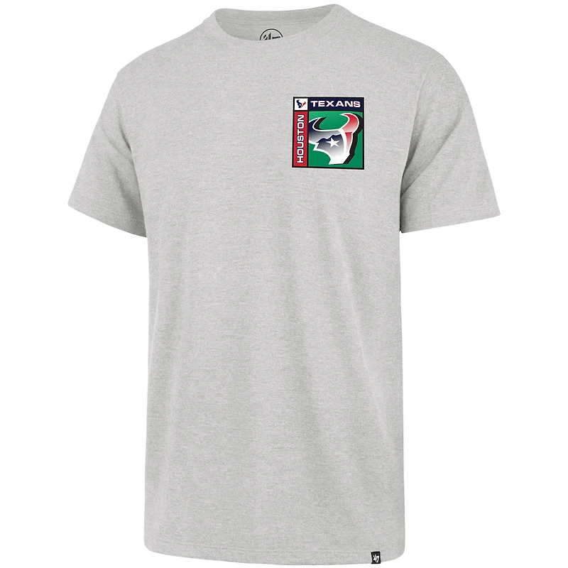 Men's '47  Gray Houston Texans Chrome Plate Franklin T-Shirt