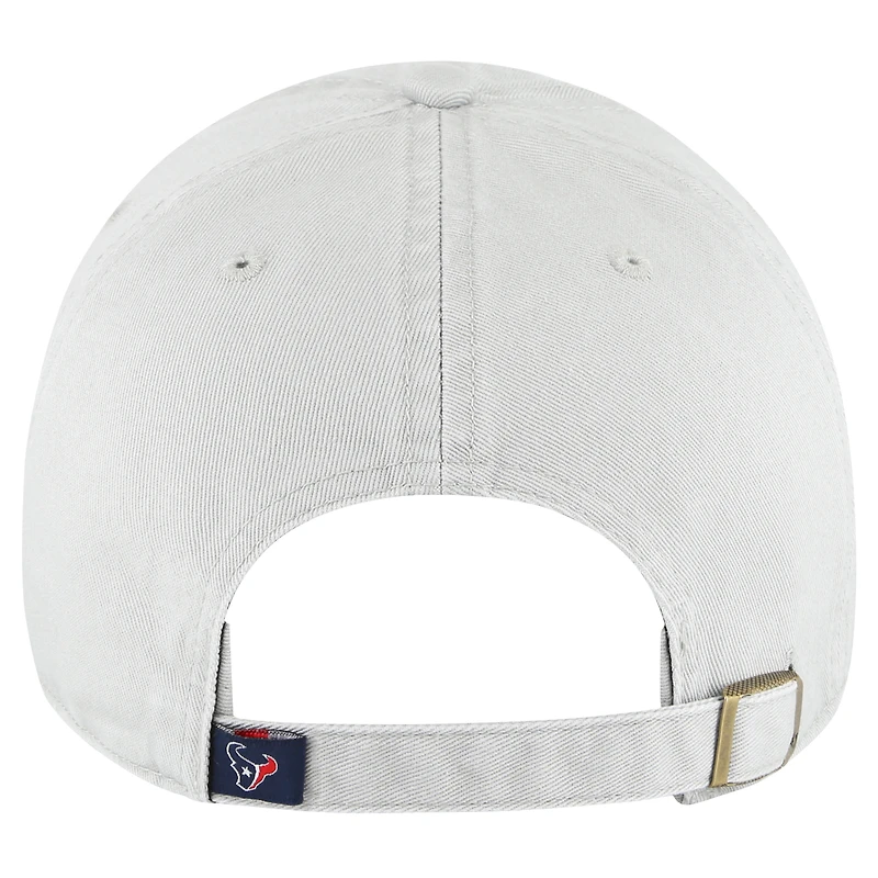 Casquette ajustable '47 Grey Houston Texans Team Clean Up pour hommes