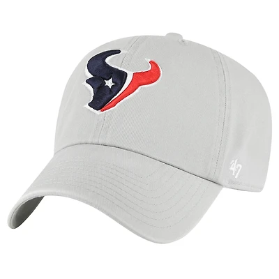 Casquette ajustable '47 Grey Houston Texans Team Clean Up pour hommes