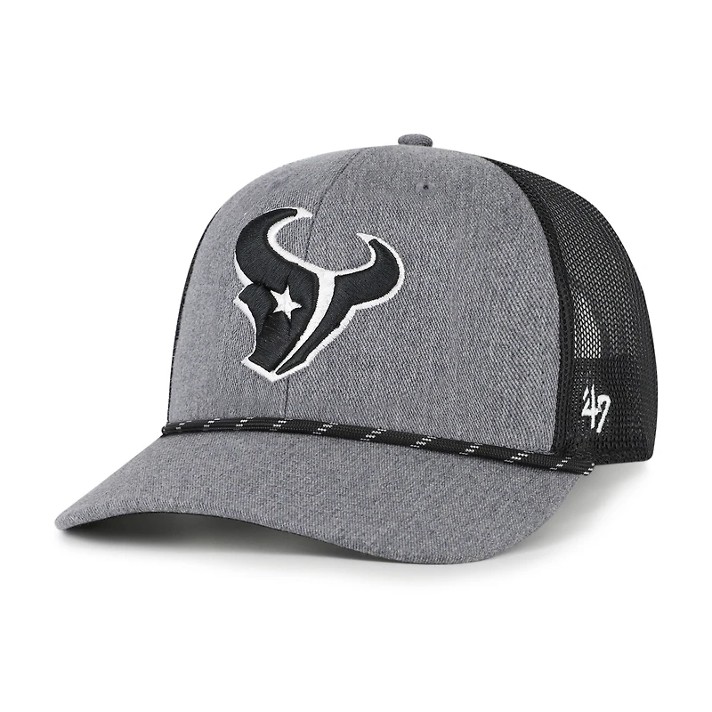 Casquette ajustable en corde de carbone des Houston Texans '47 pour homme, couleur charbon chiné