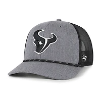 Casquette ajustable en corde de carbone des Houston Texans '47 pour homme, couleur charbon chiné
