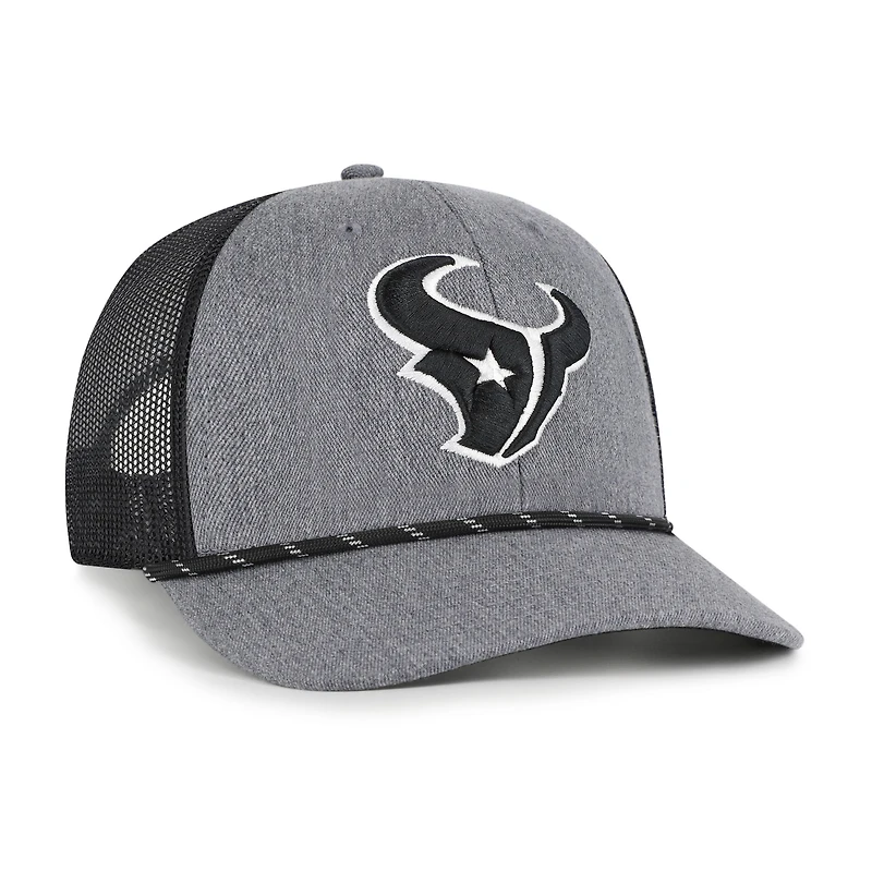 Casquette ajustable en corde de carbone des Houston Texans '47 pour homme, couleur charbon chiné