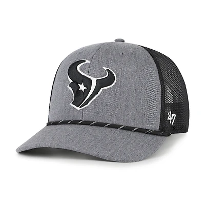 Casquette ajustable en corde de carbone des Houston Texans '47 pour homme, couleur charbon chiné