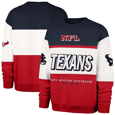 Sweat-shirt maximaliste Houston Texans Breeze bleu marine/rouge '47 pour homme
