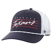 Men's '47 Navy/White Houston Texans Downburst Relaxed Hitch Trucker Adjustable Hat