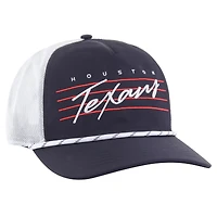 Men's '47 Navy/White Houston Texans Downburst Relaxed Hitch Trucker Adjustable Hat
