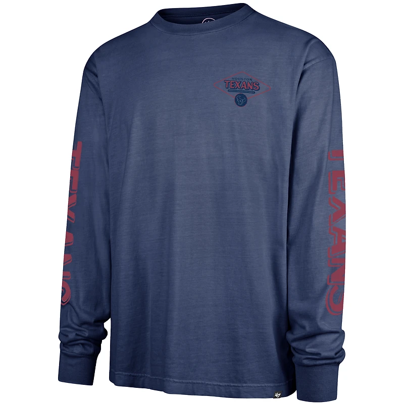 T-shirt à manches longues bleu marine '47 Houston Texans Cairn Ravine Foundation pour homme