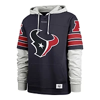 Sweat à capuche pour homme '47 Navy Houston Texans Double Header Blitz Cornerback