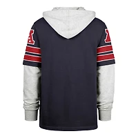 Sweat à capuche pour homme '47 Navy Houston Texans Double Header Blitz Cornerback