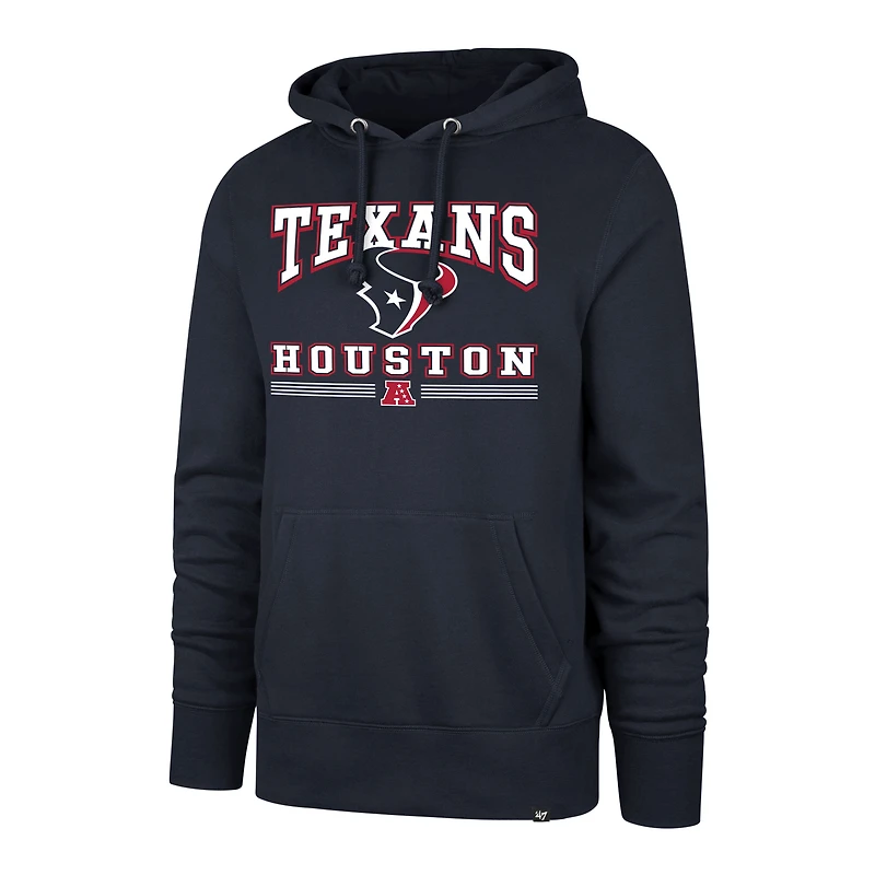 Sweat à capuche pour homme '47 Navy Houston Texans Packed House Headline