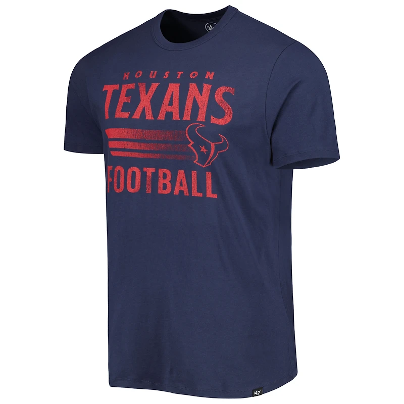 T-shirt '47 bleu marine Houston Texans Wordmark Rider Franklin pour homme