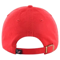 Men's '47  Red Houston Texans Secondary Clean Up Adjustable Hat