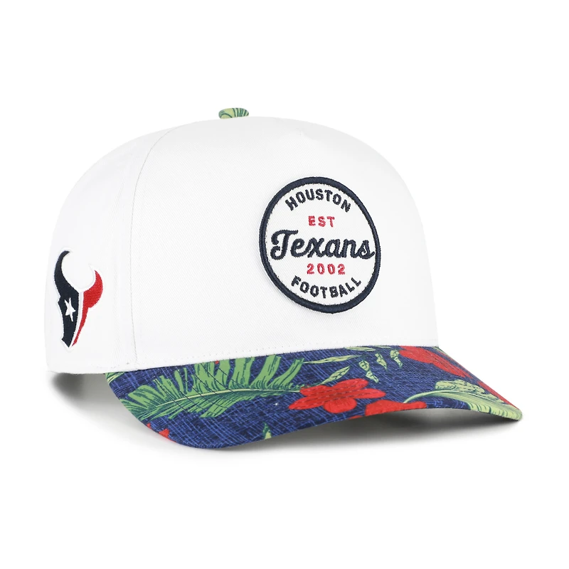 Casquette ajustable Houston Texans Beach Side Hitch blanche et marine pour homme, modèle 47