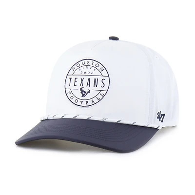 Casquette ajustable bicolore '47 pour homme, blanc/bleu marine, Houston Texans Suburbia Hitch