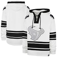 Men's '47  White Houston Texans After Image Superior Lacer with Hood