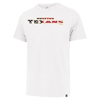T-shirt Franklin '47 blanc avec drapeau des Houston Texans pour hommes