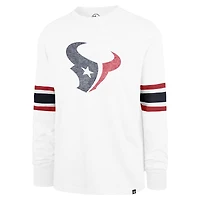Men's '47 White Houston Texans Gridiron Premier Brex Long Sleeve T-Shirt